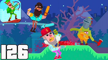 Bowmasters - Terrance Phillips, Lil Dump Jeremy vs Zombies Z Days - Gameplay part 126 (iOs)