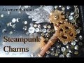 Steampunk clock and key charms - Polymer clay craft tutorial