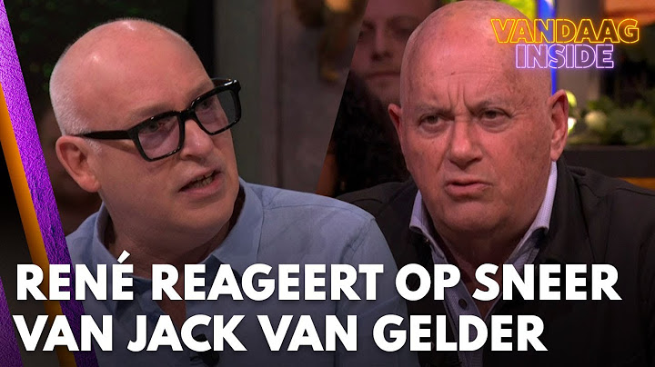 René reageert op sneer van Jack van Gelder over pillengebruik | VANDAAG INSIDE