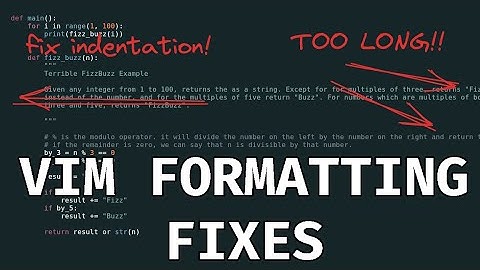 Vim Formatting Essentials | Your Auto-formater Can
