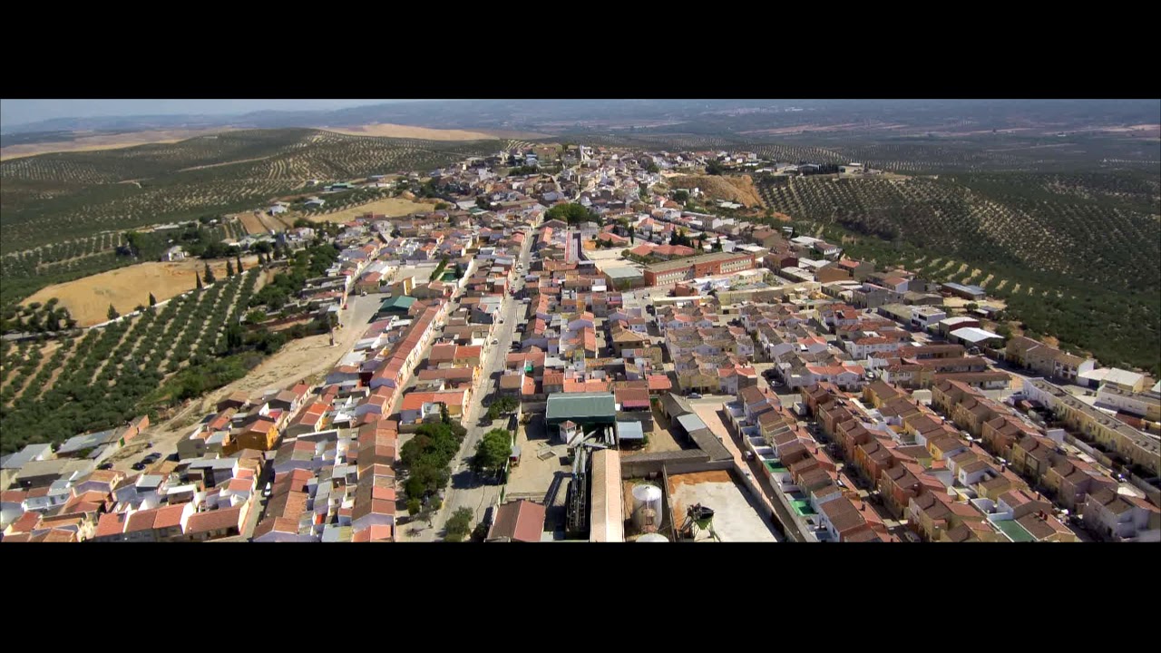 Jabalquinto (Jaén) a vista de pajaro HD