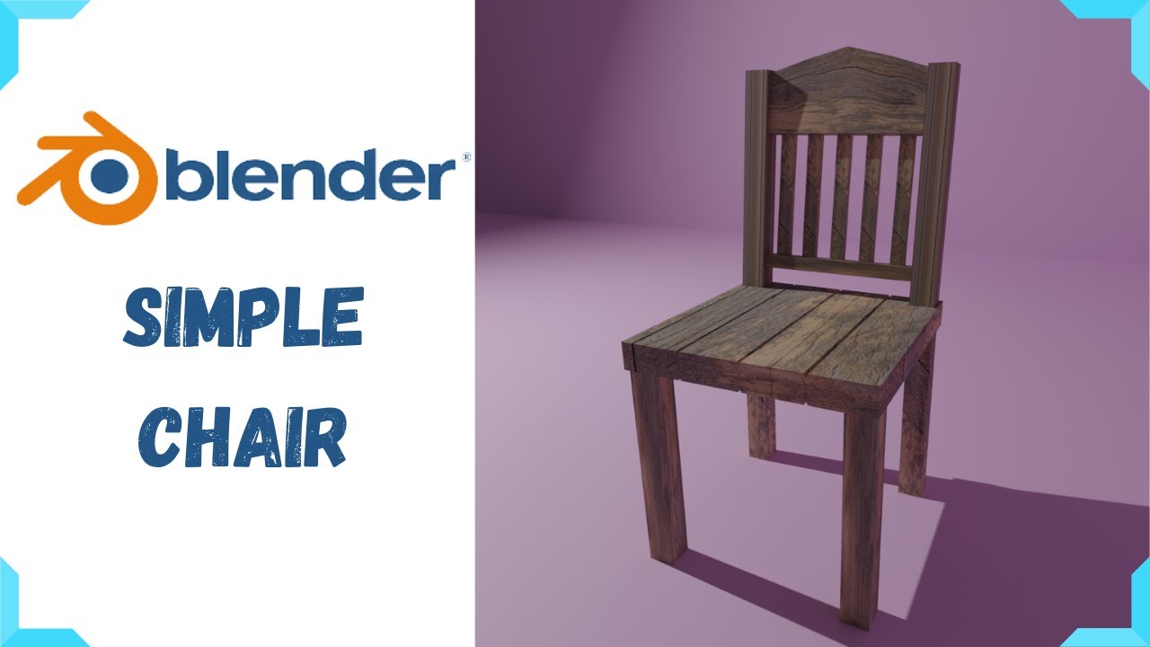 Simple Wooden Chair in Blender Tutorial Digital Art 3D modeling