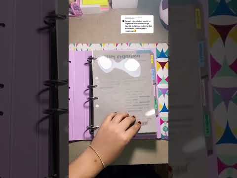 COMO ORGANIZAR CADERNO