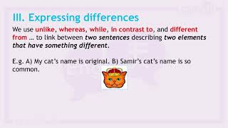 السنة الثالثة ثانوي | Expressing similarities & differences