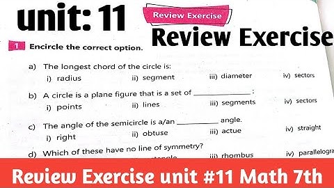 Review Exercise unit 11 Class 7th Maths by kpk and ptb new course 2023 | unit 11 Math 7 kpk