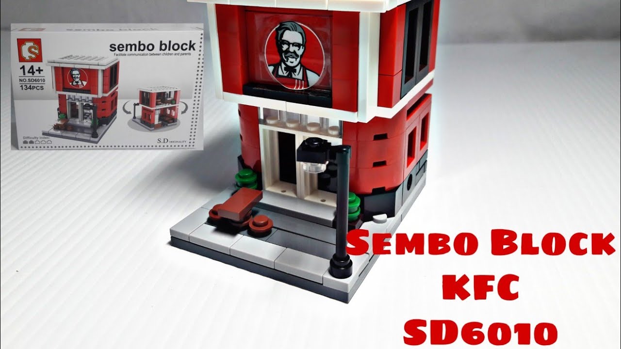 LEGO SEMBO BLOCK 601018 BUILDING STREET SERIES KFC FAST FOOD RESTAURANT. 