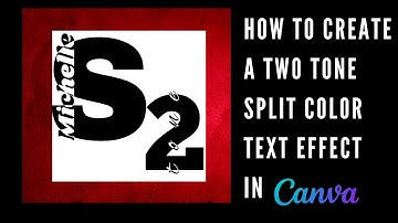 How to Create a Two Tone Split Color Text Effect in Canva