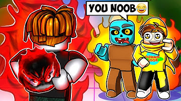 Becoming A NOOB To Troll My Friends In Roblox The Strongest Battlegrounds..