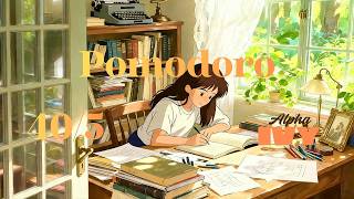 40/5 Focus Timer โฑ๏ธ 1.5-Hour Pomodoro Session ๐ฟ Sun-Drenched Desk & Elegant Acoustic Strings