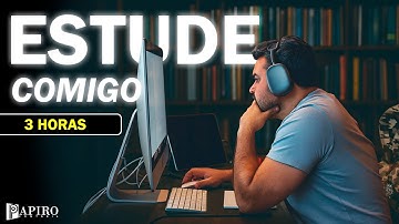 ESTUDE COMIGO AO VIVO | 3 HORAS ✨ Auditor Fiscal, Foco e Produtividade, Sons de Chuva, Pomodoro