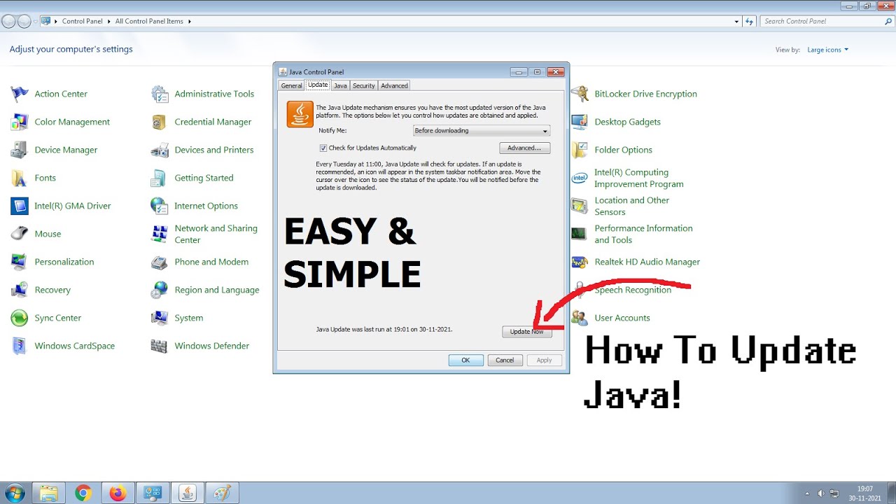 How To Update Java in Your Winodws 7/8/10 PC - YouTube