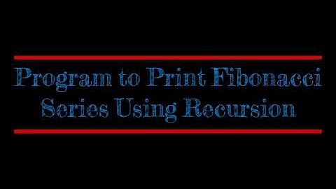 Fibonacci series using recursion | #C ¦ #C++ ¦ #CProgramming #recursion
