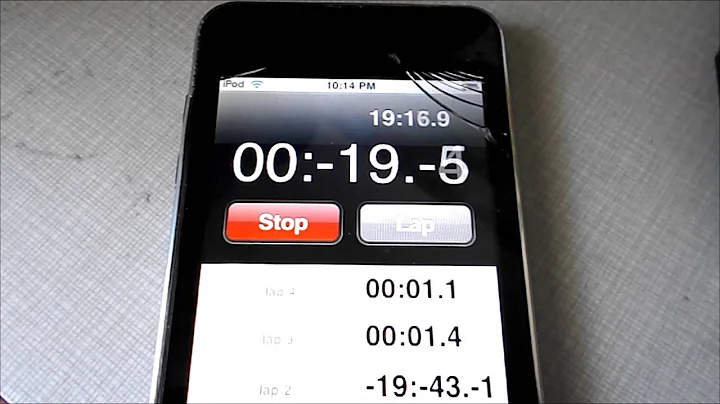 Broken iPod Touch after 4.5 Years of Stopwatch ticking.