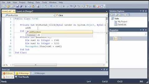 Visual Basic Tutorial - 42 - User Defined Subs