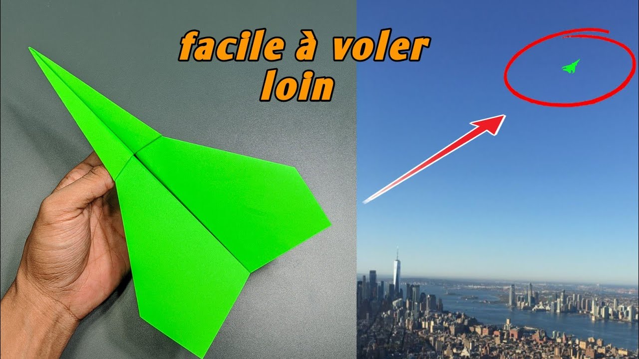 comment fabriquer un avion en papier facile qui vole loin - YouTube