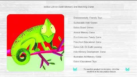 eeBoo Life on Earth Memory and Matching Game