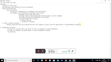 Selenium Introduction class  1