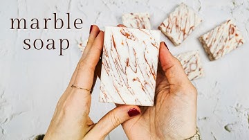 Copper marble soap - Cold process soap making