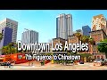 Downtown LOS ANGELES 7th and Figarora to Chinatown | 5K 60 UHD | City Sounds