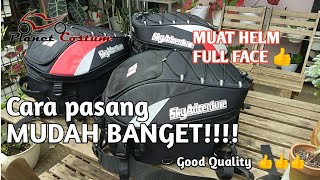 Tas Helm Motor full Half face Tailbag Seatbag Ransel Touring bikers Hitam bagasi sepatu jersey jerset goggle jaket rompi trail motocross cross