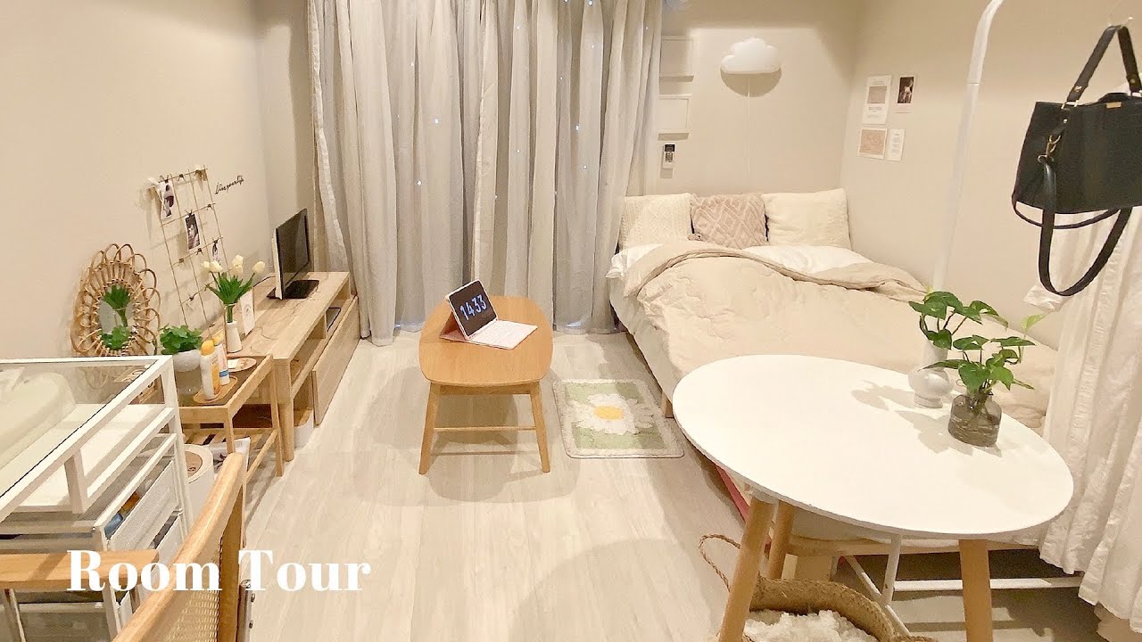 【ルームツアー】理想の女子部屋はこう作る!SHEINやプチプラを使ったナチュラルで可愛いお部屋|IKEA・1K6畳一人暮らし|Room ...