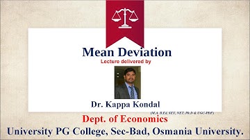 Mean Deviation by Dr  Kappa Kondal
