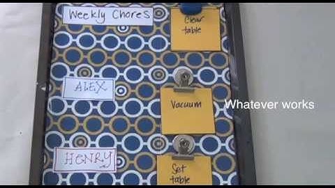 How to make a magnetic chore chart