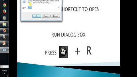 Keyboard ShortCut For Windows-Run DialogBox- WindowsKey+R