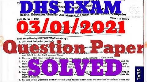 DHS Assam Previous Year Question Paper || DHS Exam Questions And Answer 2022 || Gyanor Jyoti ||