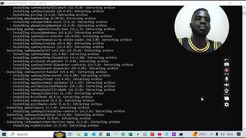 creating laravel project using cmd