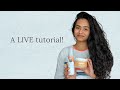 Live wavy hair styling tutorial ft treluxe hydrating cream  soothe  restore curl defining mousse