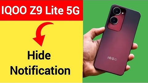 IQOO Z9 Lite 5g me notification hide kaise karen, how to hide notification