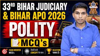 33rd Bihar Judiciary & Bihar APO 2026 | Polity MCQ's Class - 05 | #biharjudiciary #biharapo