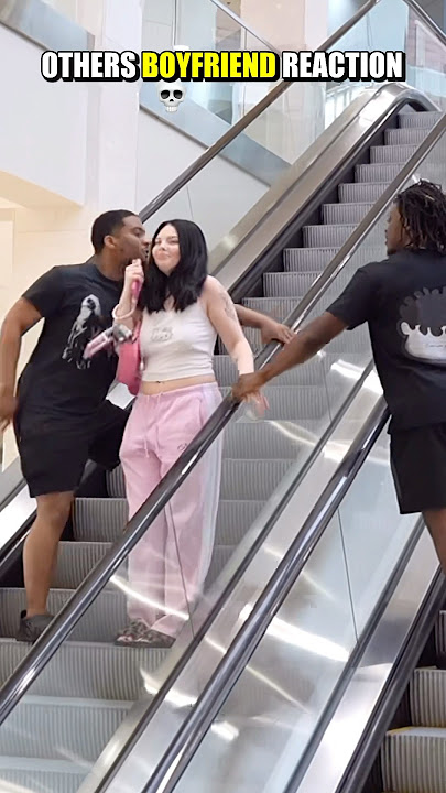 CHAD Boyfriend Defends His Girlfriend On Escalators!