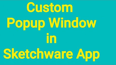 Custom PopupWindow in Sketchware  Tutorial @sketchwareappmaker8819