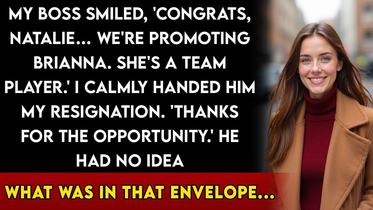 Outline Video My Boss Promoted My Lazy Coworker Instead of Me. Then He Read the Last Line of My Resignation…