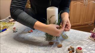 Новогодние композиции из веток и свечи для дома Новогодние композиции из веток и свечи для дома