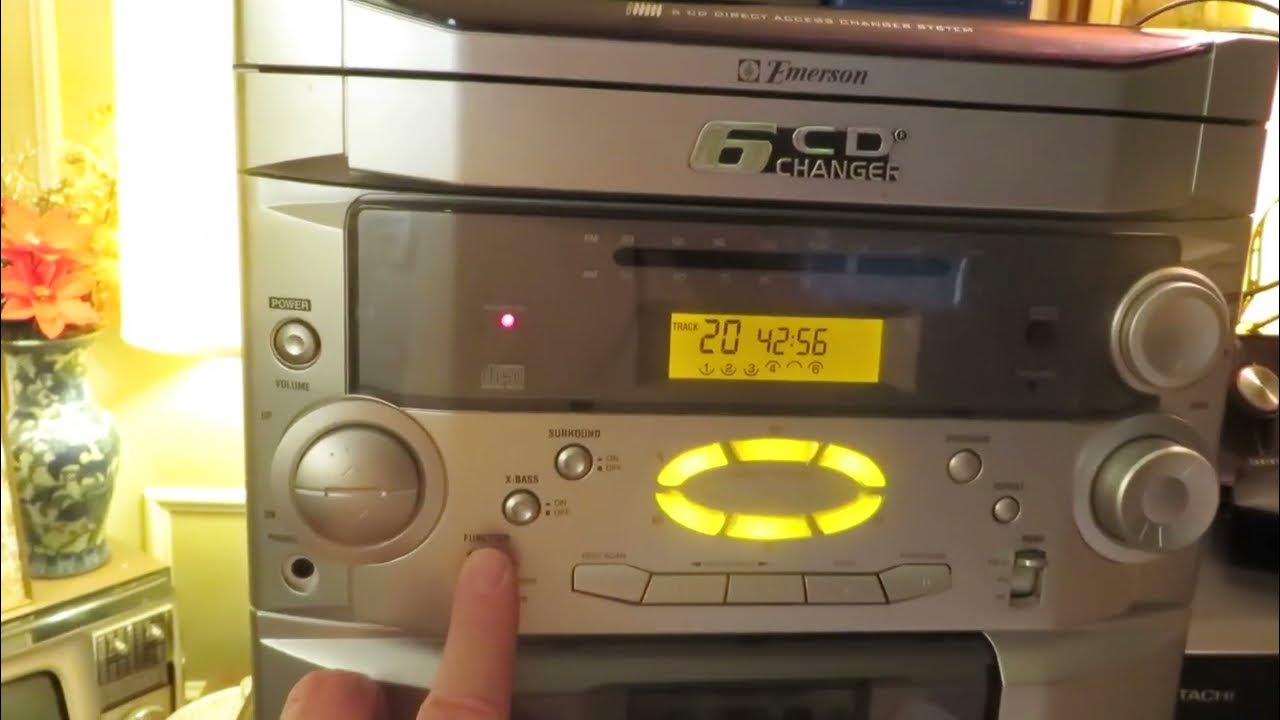Testing the cassette player on the emerson model ms9700 six cd changer