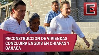 Peña Nieto visita zona de reconstrucción en Chiapas