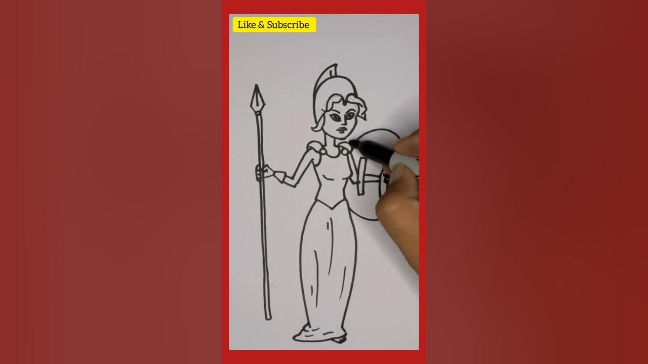 How to Draw Athena - Really Easy Drawing Tutorial