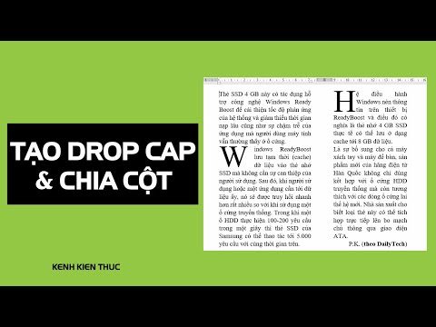 #1 Word 2016 | Bài 1 | Hướng dẫn chia cột và tạo chữ Drop cap Mới Nhất