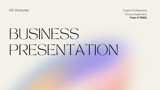 English Proffesional - Group Assignment 1