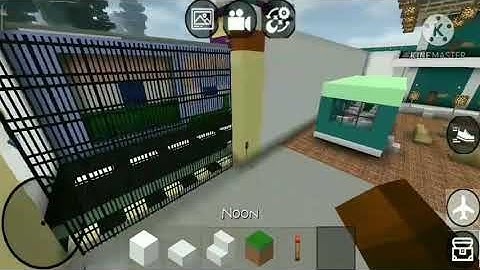 railway station in mini block craft