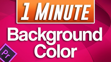 How to Change Background Color in Premiere Pro 2019