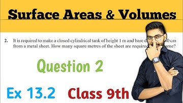 Class 9th , Ex - 13.2, Q 2 ( Surface Areas and Volumes ) CBSE NCERT | By Rajeev Kumar