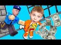 Ограбление в ROBLOX и Побег из ТЮРЬМЫ с Подписчиком ИГОРЬ и ПАПА в MAD CITY