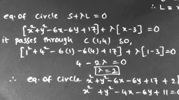 Inter maths 2b topic circles -find the equation of circle passing through the points (3,4)(3,2)(1,4)