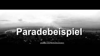 Hoe Wordt Paradebeispiel Uitgesproken In Het Duits?