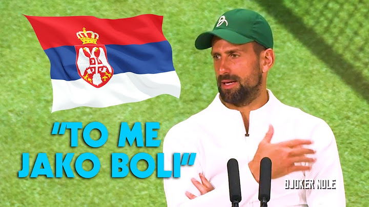 Novak Djokovic "Naravno da sam uz svoj narod!"