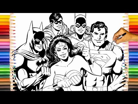 justice-league-coloring-pages-|-superman-batman-wonder-woman-robin-bat-girl